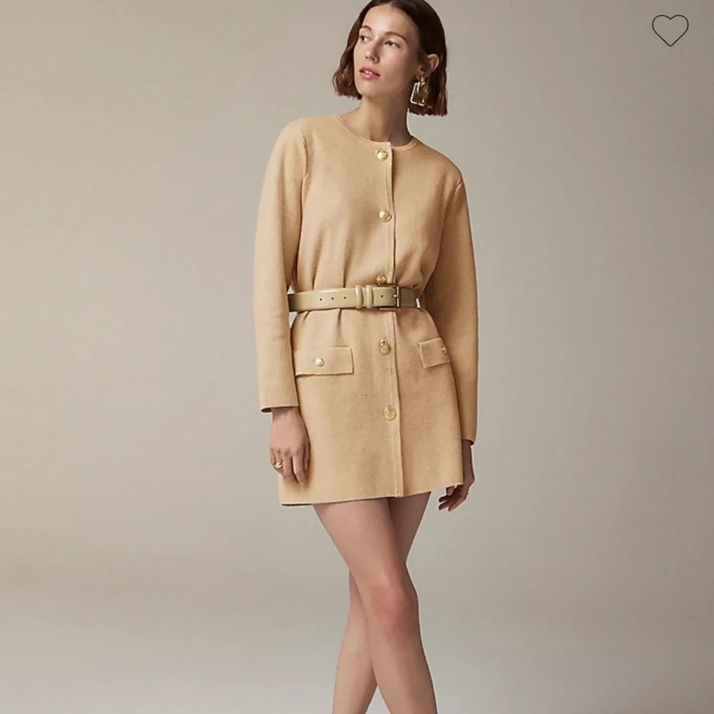 J Crew Long Giselle sweater blazer CF095 Size XS Tan